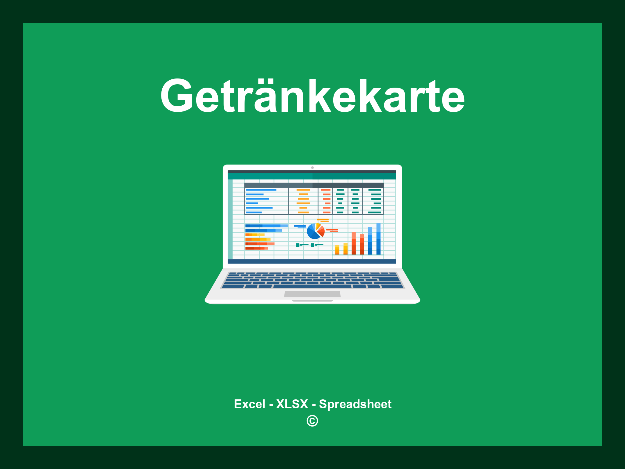 Getränkekarte Vorlage Excel